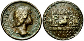 Karl II. AE Medaille, Electrotype 

Burgund. Karl II. der Kühne (1467-1477). Electrotype AE Medaille (39 mm, 29.32 g), von Giovanni Candida. Wohl um...