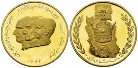 Iran AV Medal SH 1346 

Iran. Mohammed Reza Pahlavi (1941-1979). AV medal of 3 Pahlevi SH 1346 (1967) (39 mm, 25.07 g). Coronation medal.

Almost ...