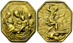 Religio, AE Medaille o.J., San Miguel del Melagro 

 Religio . AE Medaille o.J. (18.-19. Jh.) (40-47 mm, 36.77 g). San Miguel del Melagro.

Fast v...