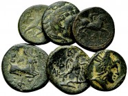 Lot of 6 AE Greek coins 

Lot of six (6) Greek AE coins.
About very fine.
Lot sold as is, no returns.