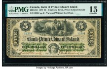 Canada Charlotte Town, PEI- Bank of Prince Edward Island $5 1.1.1877 Ch.# 600-12-12 PMG Choice Fine 15. Corner missing.

HID09801242017

© 2020 Herita...