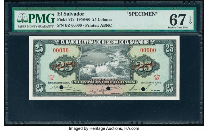 El Salvador Banco Central de Reserva de El Salvador 25 Colones 29.12.1958 Pick 9...