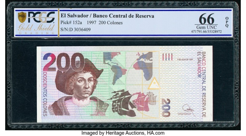 El Salvador Banco Central de Reserva de El Salvador 200 Colones 18.4.1997 Pick 1...