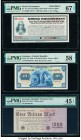 Germany Federal Republic Bank Deutscher Lander 10 Deutsche Mark 1949 Pick 16a PMG Choice About Unc 58; Germany Republic Treasury Note 1 Billion Mark 1...