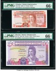 Gibraltar Government of Gibraltar 1; 50 Pound 4.8.1988; 27.11.1986 Pick 20e; 24 Two examples PMG Gem Uncirculated 66 EPQ (2). 

HID09801242017

© 2020...