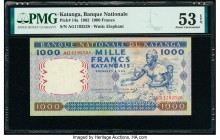 Katanga Banque Nationale du Katanga 1000 Francs 26.2.1962 Pick 14a PMG About Uncirculated 53 EPQ. 

HID09801242017

© 2020 Heritage Auctions | All Rig...