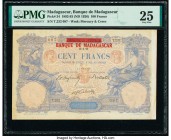 Madagascar Banque de Madagascar 100 Francs ND (1926) Pick 34 PMG Very Fine 25. Third party grading company mentions pinholes.

HID09801242017

© 2020 ...
