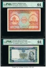 Maldives Maldivian State Government 10 Rufiyaa 1947 Pick 5a PMG Choice Uncirculated 64; Portugal Banco de Portugal 50 Escudos 1960 Pick 164 PMG Choice...