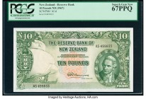 New Zealand Reserve Bank of New Zealand 10 Pounds ND (1967) Pick 161d PCGS Superb Gem New 67PPQ. 

HID09801242017

© 2020 Heritage Auctions | All Righ...