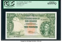 New Zealand Reserve Bank of New Zealand 10 Pounds ND (1967) Pick 161d PCGS Gem New 65PPQ. 

HID09801242017

© 2020 Heritage Auctions | All Rights Rese...