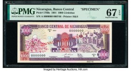 Nicaragua Banco Central 1000 Cordobas 1991 Pick 178Bs Specimen PMG Superb Gem Unc 67 EPQ. 

HID09801242017

© 2020 Heritage Auctions | All Rights Rese...