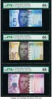Matching Serial Number Trio Scotland Bank of Scotland 5; 10; 20 Pounds 2007 Pick 124a; 125a; 126a Three Examples PMG Gem Uncirculated 66 EPQ (3). 

HI...