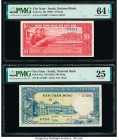 South Vietnam National Bank of Viet Nam 10; 500 Dong ND (1962) Pick 5a; 6Aa Two Examples PMG Choice Uncirculated 64 EPQ; Very Fine 25. A tear is noted...