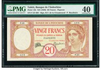 Tahiti Banque de l'Indochine 20 Francs ND (1928) Pick 12b PMG Extremely Fine 40. 

HID09801242017

© 2020 Heritage Auctions | All Rights Reserved