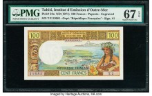 Tahiti Institut D'Emission D'Outre-Mer 100 Francs ND (1971) Pick 24a PMG Superb Gem Unc 67 EPQ. 

HID09801242017

© 2020 Heritage Auctions | All Right...