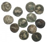 IMPERIO ROMANO. Lote de 12 denarios imperiales: Tito, Nerva, Adriano (6), Sabina, Marco Aurelio, Faustina la Menor y Julia Mamea. De BC- a MBC-.