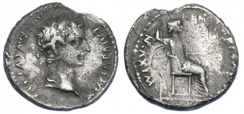 IMPERIO ROMANO. TIBERIO. Denario. Lugdunum (36-37). R/ Livia entronizada a der.,...