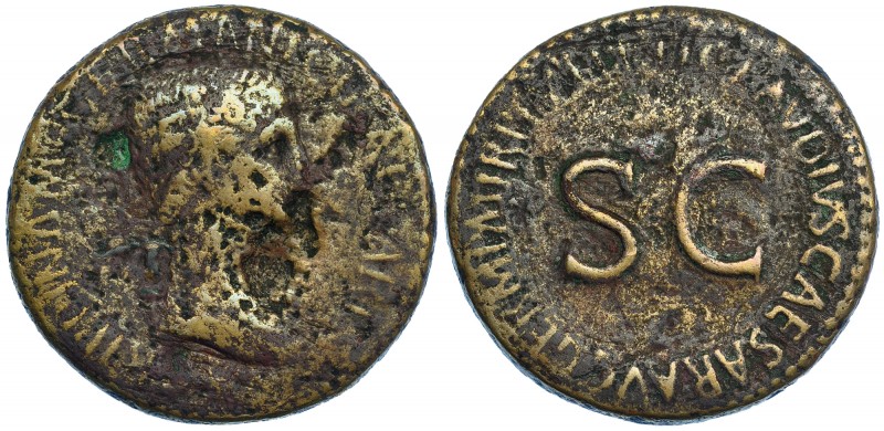 IMPERIO ROMANO. AGRIPINA (bajo Claudio I). Sestercio. Roma (c. 50-54). A/ Cabeza...