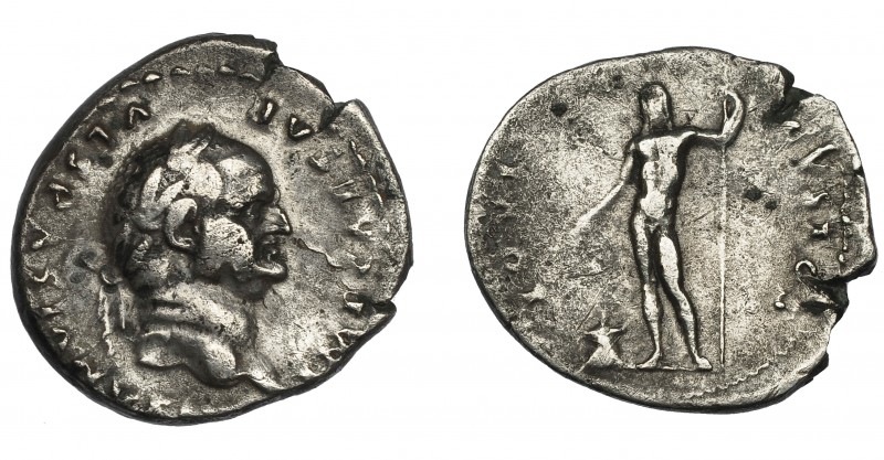 IMPERIO ROMANO. VESPASIANO. Denario. Roma (76 a.C.). R/ Júpiter a izq. con cetro...