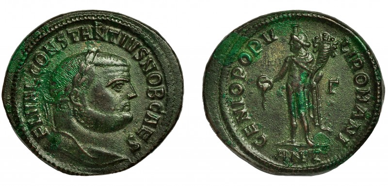 IMPERIO ROMANO. CONSTANCIO I. Follis. Antioquia (299-300). R/ GENIO POPVLI ROMAN...