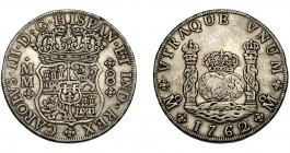 CARLOS III. 8 reales. 1762. México MM. VI-918. Golpecito en gráfila. MBC.