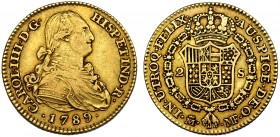 CARLOS IV. 2 escudos. 1789. Madrid. MF. VI-1039. MBC-/MBC.