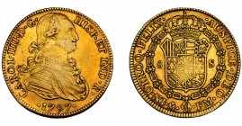 CARLOS IV. 8 escudos. 1797. México. FM. VI-1333. Pequeñas marcas de acuñación. MBC.