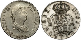 FERNANDO VII. 2 reales. 1825. Madrid. AJ. VI-700. MBC.