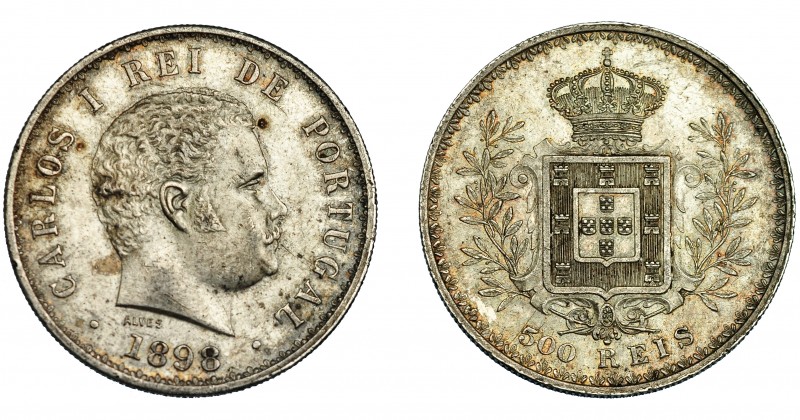 MONEDA EXTRANJERA. PORTUGAL. 500 reis. 1898. KM-535. EBC-.