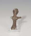 HISPANIA ANTIGUA. Cultura Ibérica. Exvoto masculino (III-II a.C.). Bronce. Faltan pies y manos. Altura 8,5 cm.