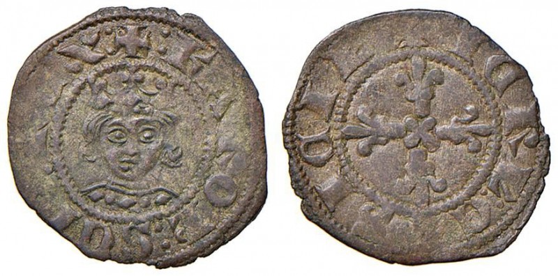 Napoli – Carlo II d'Angiò (1285-1309) - Denaro regale - MIR 25 NC 0,83 grammi Co...