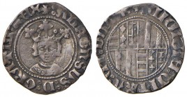 Napoli – Alfonso I d'Aragona (1442-1458) - Reale o grossone - MIR 57 R 2,69 grammi. Con cartellino d'epoca del collezionista.
BB-SPL