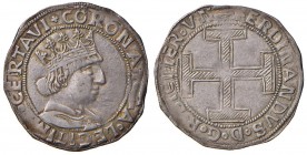 Napoli – Ferdinando I d'Aragona (1458-1494) - Coronato - MIR 68 NC Senza sigle. 3,93 grammi. Con cartellino d'epoca del collezionista.
SPL