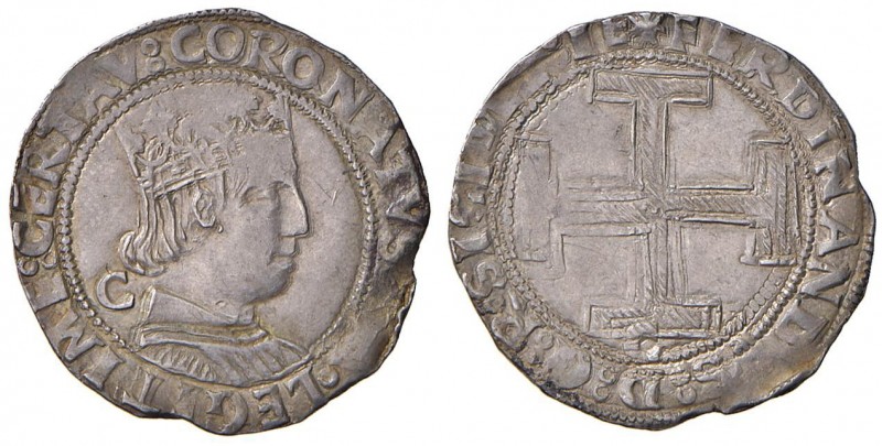 Napoli – Ferdinando I d'Aragona (1458-1494) - Coronato - MIR 68/2 C C sotto croc...