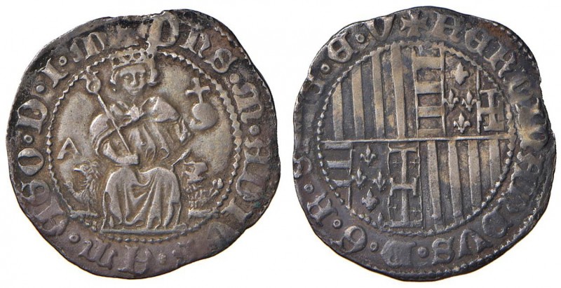Napoli – Ferdinando I d'Aragona (1458-1494) - Carlino - MIR 72/2 NC A a sinistra...