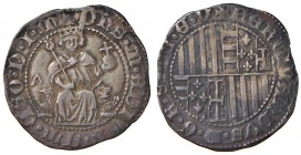 Napoli – Ferdinando I d'Aragona (1458-1494) - Carlino - MIR 72/2 NC A a sinistra del Re. 3,51 grammi. Con cartellino d'epoca del collezionista.
m.BB...