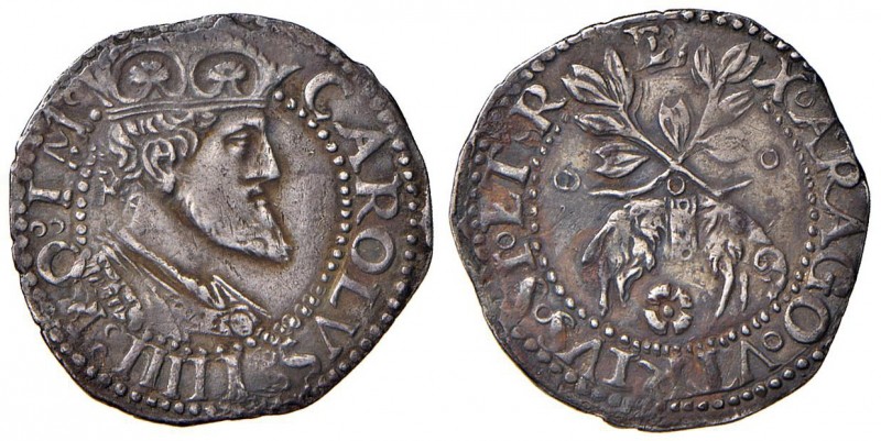 Napoli – Carlo V (1516-1556) - Carlino - MIR 148 RR Ottima conservazione per la ...