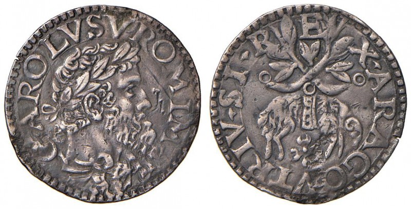 Napoli – Carlo V (1516-1556) - Carlino - MIR 149/1 R 3,00 grammi. Con cartellino...