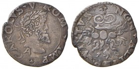 Napoli – Carlo V (1516-1556) - Mezzo Carlino - MIR 150/1 R 1,39 grammi. Con cartellino d'epoca del collezionista.
qSPL