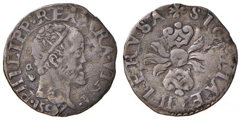Napoli – Filippo II – Secondo periodo (1556-1598) - Mezzo Carlino - MIR 183/3 R ...
