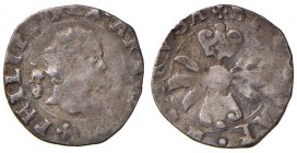 Napoli – Filippo II – Secondo periodo (1556-1598) - Mezzo Carlino - MIR 185/2 C 1,09 grammi. Con cartellino d'epoca del collezionista.
qBB