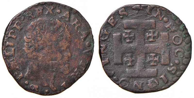 Napoli – Filippo II – Secondo periodo (1556-1598) - 3 Cavalli - MIR 194/4 RR GR ...