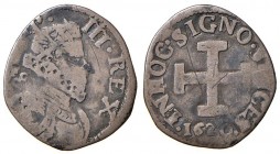 Napoli – Filippo III (1598-1621) - Carlino 1620 - MIR 211/1 C FC/C dietro alla testa. 1,80 grammi. Con cartellino d'epoca del collezionista.
QBB-BB