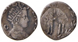 Napoli – Filippo III (1598-1621) - Mezzo Carlino - MIR 216/4 C Sigla GF dietro la testa. Tosata. 0,75 grammi. Con cartellino d'epoca del collezionista...