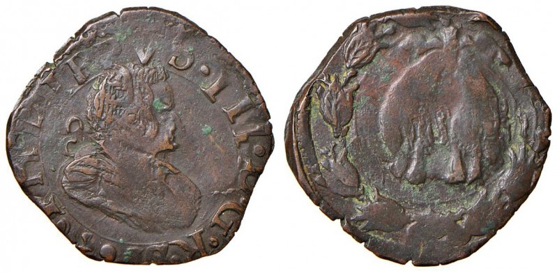 Napoli – Filippo III (1598-1621) - Tornese - MIR Manca RRRRR Inedito?? 5,23 gram...