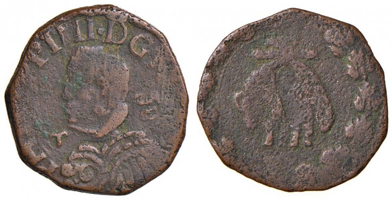 Napoli – Filippo IV (1621-1665) - Tornese - Data non leggibile. 4,82 grammi. Con...