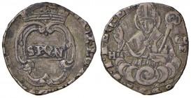 Napoli – Repubblica Napoletana (1647-1648) - 15 Grana 1648 - MIR 281 R Sigla H alla sinistra di San Gennaro. 3,27 grammi. Con cartellino d'epoca del c...