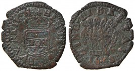 Napoli – Repubblica Napoletana (1647-1648) - Grano 1648 - MIR 283 NC Simbolo C. Ossidazioni verdi. 5,70 grammi. Con cartellino d'epoca del collezionis...