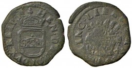 Napoli – Repubblica Napoletana (1647-1648) - Grano 1648 - MIR 283 NC Simbolo? 4,52 grammi. Con cartellino d'epoca del collezionista.
qBB