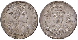 Napoli – Carlo II (1674-1700) - Mezzo Ducato 1693 - MIR 297 C Con cartellino d'epoca del collezionista.
qSPL